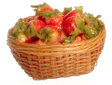 Dollhouse Miniature Strawberry Basket